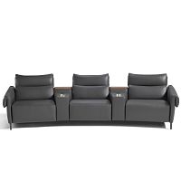 Semicircular sofa Odeoncontemporaryfabricleather