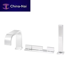 Double-handle shower mixer tap 4585.11.70for bathtubdeck mountedthermostatic