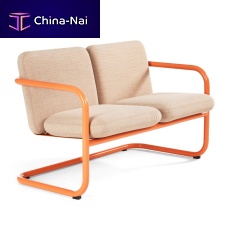 Contemporary upholstered bench S70-5fabricleathersteel