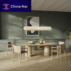 Contemporary table GHIA 74woodenwooden baseround