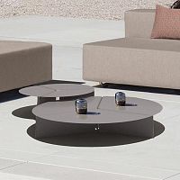 Contemporary coffee table PEACEmetalmetal baseround