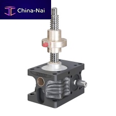Trapezoidal screw jack ZE seriesworm gearsafety nutaluminum