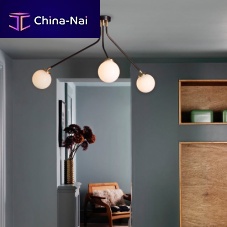 Contemporary ceiling light ARRAY OPAL MINIroundopalescent glassmetal