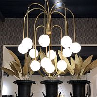 Contemporary chandelier H 70601 � H 706010glassmetal12 light