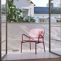 Contemporary armchair WEEK-ENDaluminumpainted aluminumstackable