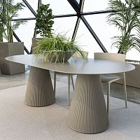 Contemporary table GATSBY glasspolyethylene baseconical