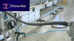 Dosing heated hose for cosmetic products