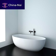 Oval bathtub CRISTALPLANTfreestandingcompositewhite