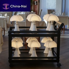 Commercial service trolley MINIPIPISTRELLO CORDLESSbeechlacquered aluminum