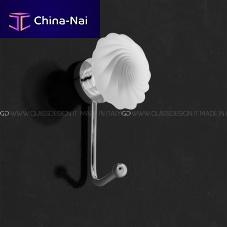 Contemporary coat hook Torc - P701metalglassindividual