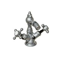 Double-handle bidet mixer tap 01.311wall-mountedchromed metalbathroom