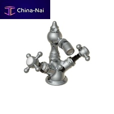 Double-handle bidet mixer tap 01.311wall-mountedchromed metalbathroom