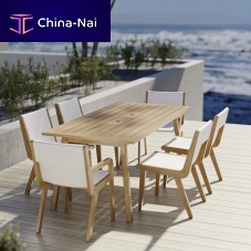 Contemporary dining table SOLIScherrywoodelmcherrywood base