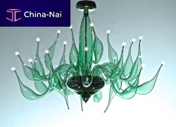 Modern chandelier LU Chandelierblown glassMurano glasscommercial