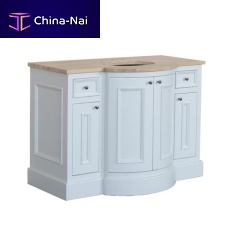Free-standing washbasin cabinet HOLT01oakmarbletraditional