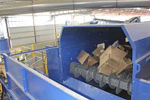 Cardboard box sorting system for textilesfor metalfood