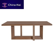 Contemporary dining table Sacramento wood veneerwood veneer baserectangular