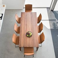Contemporary dining table RIALTOoakwalnutlacquered glass