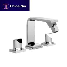Double-handle bidet mixer tap E-3662-C14countertopchromed metalnickel