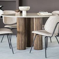Contemporary dining table XAVIwoodenwooden baseround