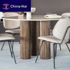 Contemporary dining table XAVIwoodenwooden baseround