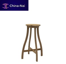 Contemporary bar stool BARTONteak4-legged
