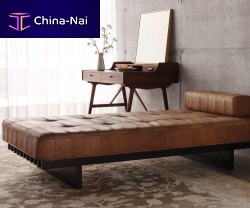 Contemporary daybed DS-80 Memoryfabricleatherwooden base