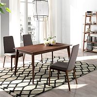 Design dining table 1008walnutwalnut baserectangular