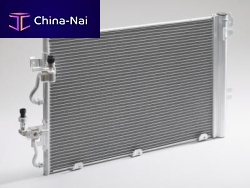 Air conditioning system condenser hermeticaluminizedfor automobiles