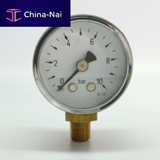 Analog pressure gauge 40.11threadedbrassBourdon tube