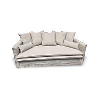 Contemporary sofa Cartagenelinenbeigesolid wood