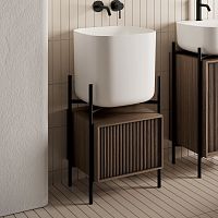 Free-standing washbasin cabinet LAILAwoodenmetalcontemporary
