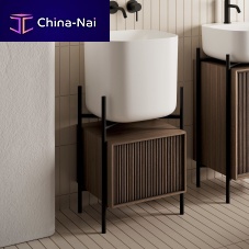 Free-standing washbasin cabinet LAILAwoodenmetalcontemporary