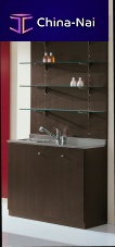 Wall-mounted washbasin cabinet 77 free-standingwoodencontemporary