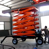 Wheeled scissor lift a11004indoor/outdoorfor constructionfor industrial applications