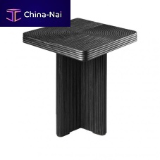 Contemporary side table Wabiwoodenwooden basesquare