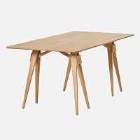 Contemporary table ARCOoakMDFsolid wood base