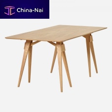 Contemporary table ARCOoakMDFsolid wood base
