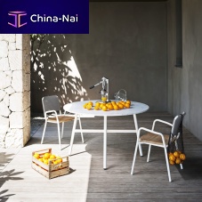 Contemporary dining table GAMMA 130teakporcelain stonewarestone