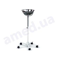 Trolley-mounted surgical basin stand ��1.100stainless steel