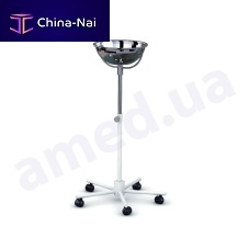Trolley-mounted surgical basin stand ��1.100stainless steel