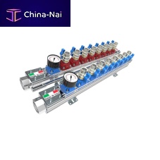 Aluminum manifold AMS multi-channelfor gasvacuum