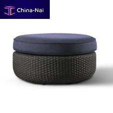 Contemporary pouf Paradise Birdwaterproof fabriccompositeround