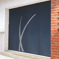 Thermo-lacquered steel garage door sliding sectionalaluminumstainless steel