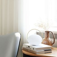 Portable lamp ORBITaluminumsteelblown glass