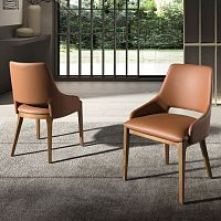Contemporary dining chair 4156indoorsynthetic leatherin synthetic fabric