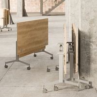 Contemporary table EUREKAwoodenmetal baserectangular