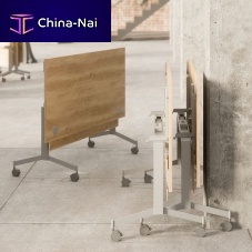 Contemporary table EUREKAwoodenmetal baserectangular