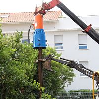 Cylindrical pile-driving hammer MAP Cpneumatic