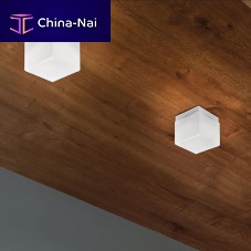 Contemporary ceiling light DADO squarecubeblown glass